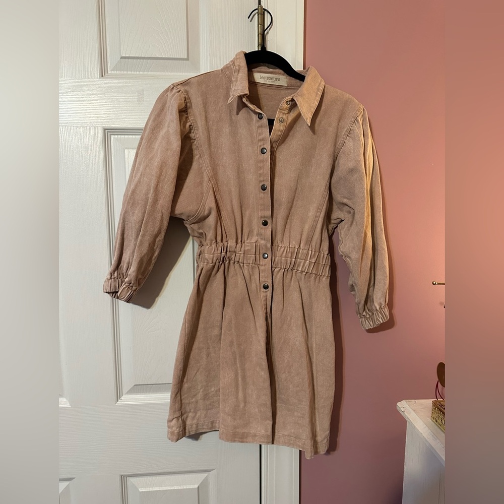 Light Pink Button-Up Dress